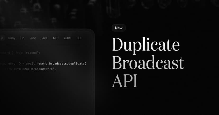 Duplicate Broadcast API